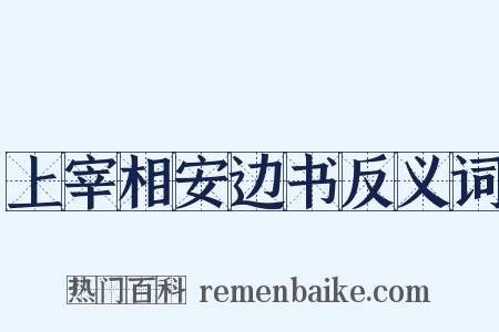 上宰相安边书反义词是什么意思的图片